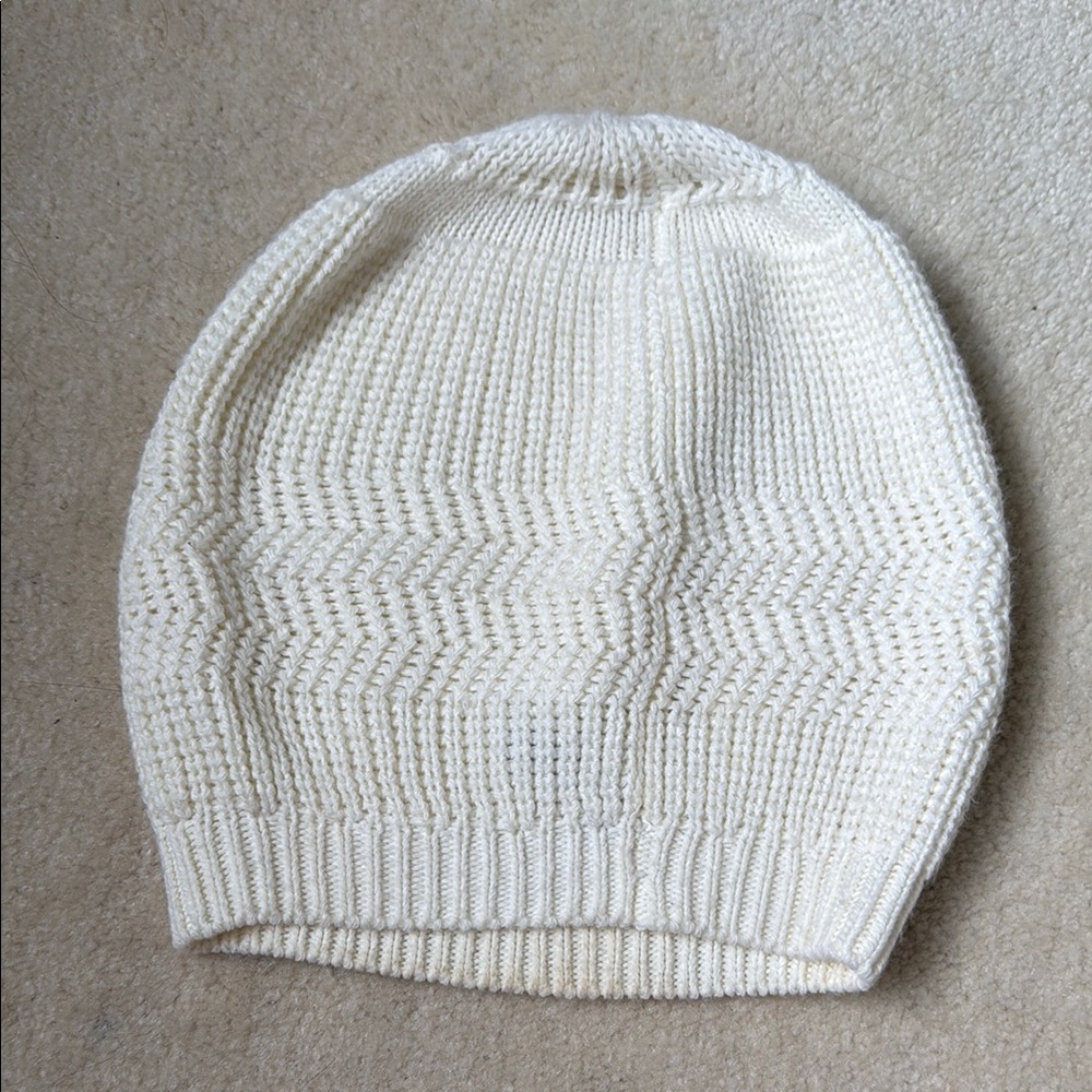 Marc Jacobs Cream Knit Hat